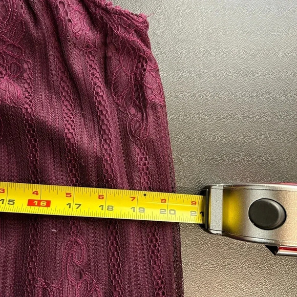 Mi a mi Women’s Small Burgundy Lace Dress Wedding High Neckline Coquette‎ Y2K - Picture 9 of 15